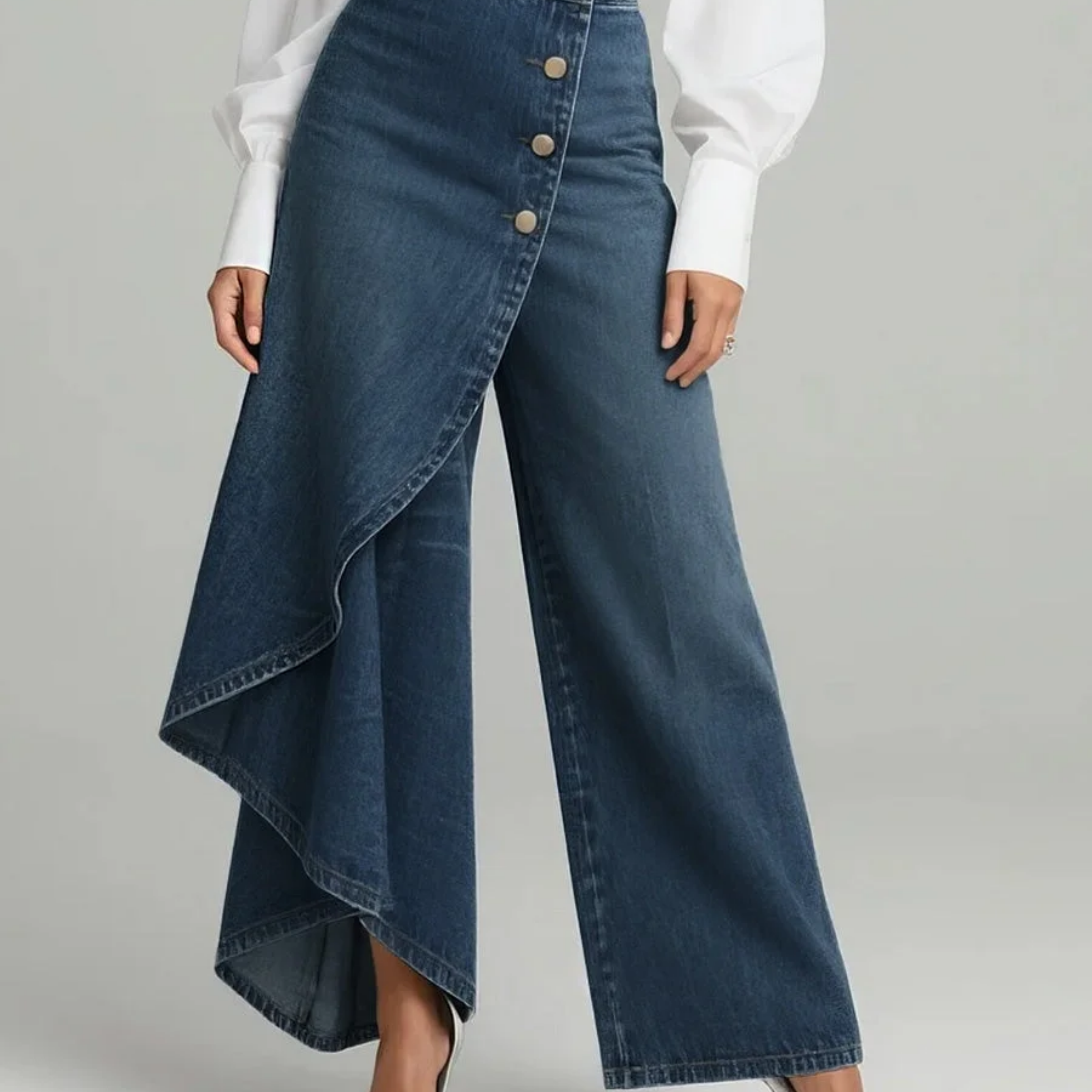 L'Atelier de Lyon | Pantalon en denim à nouer