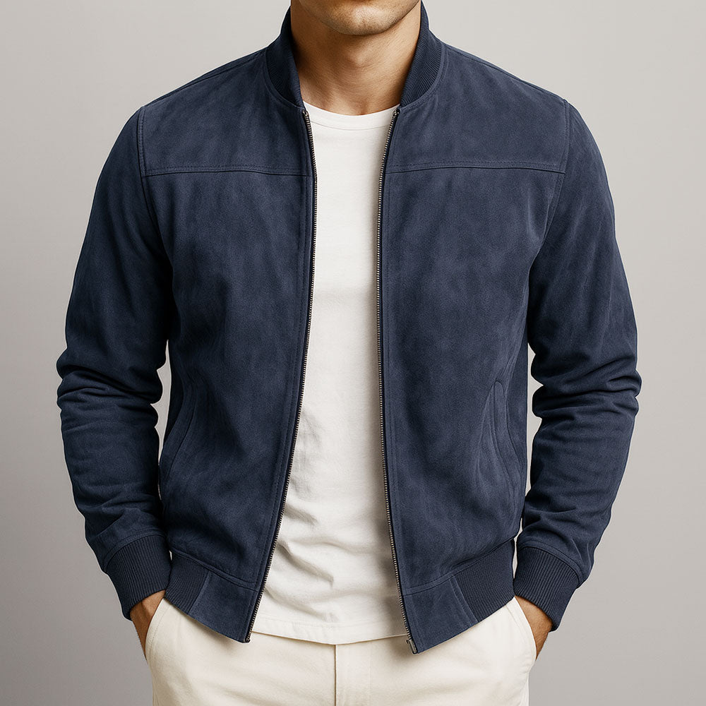 L'Atelier de Lyon | VESTE EN CUIR SUEDE URBAINE