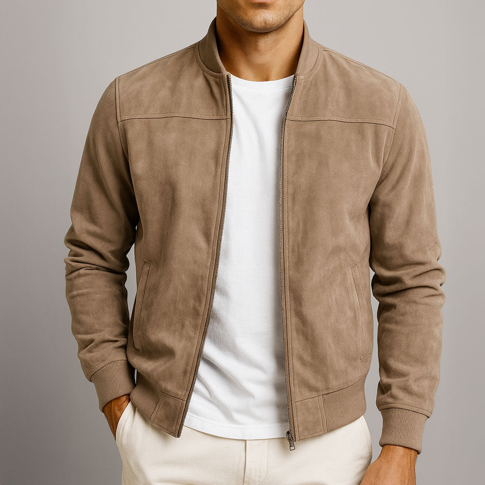 L'Atelier de Lyon | VESTE EN CUIR SUEDE URBAINE