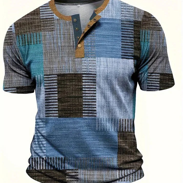 Rodolphe | Chemise à manches courtes patchwork