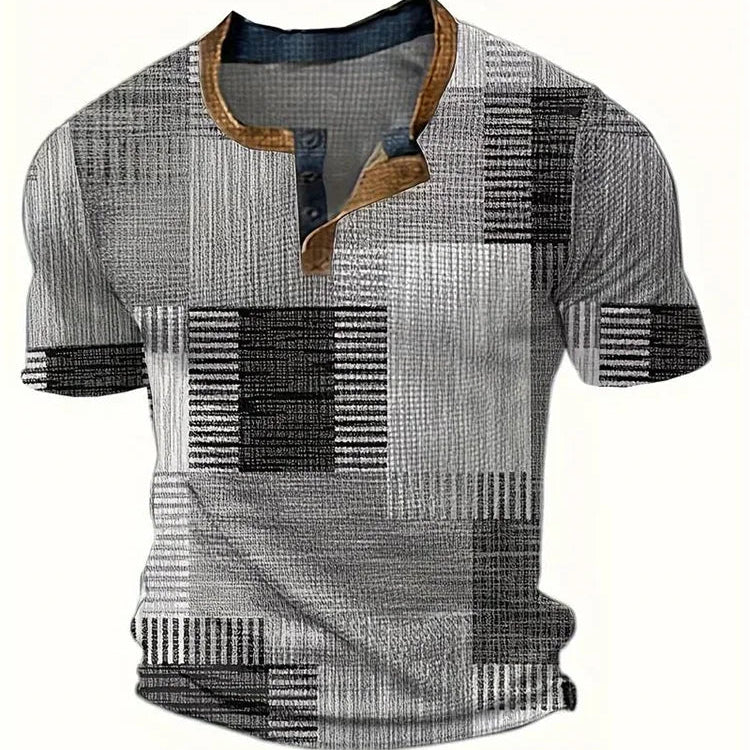 Rodolphe | Chemise à manches courtes patchwork