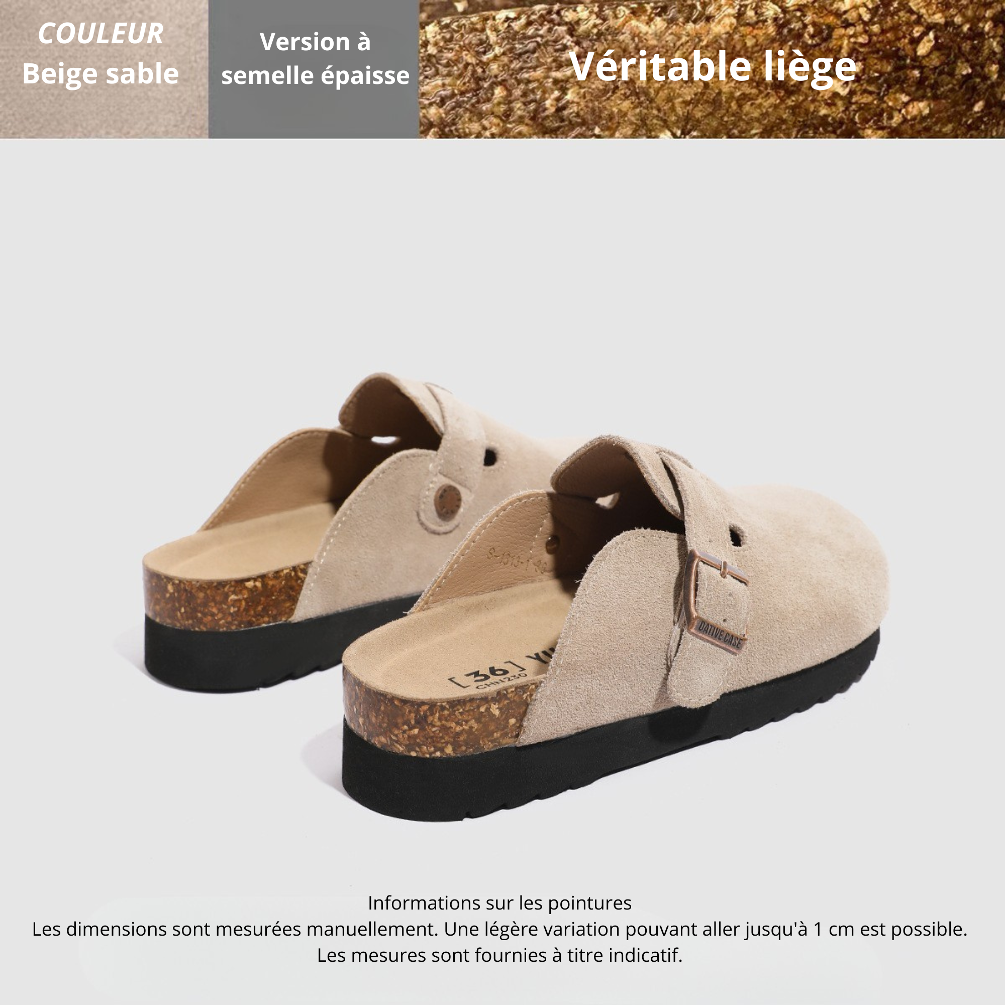Camille | Sabots Signature en Suède Véritable
