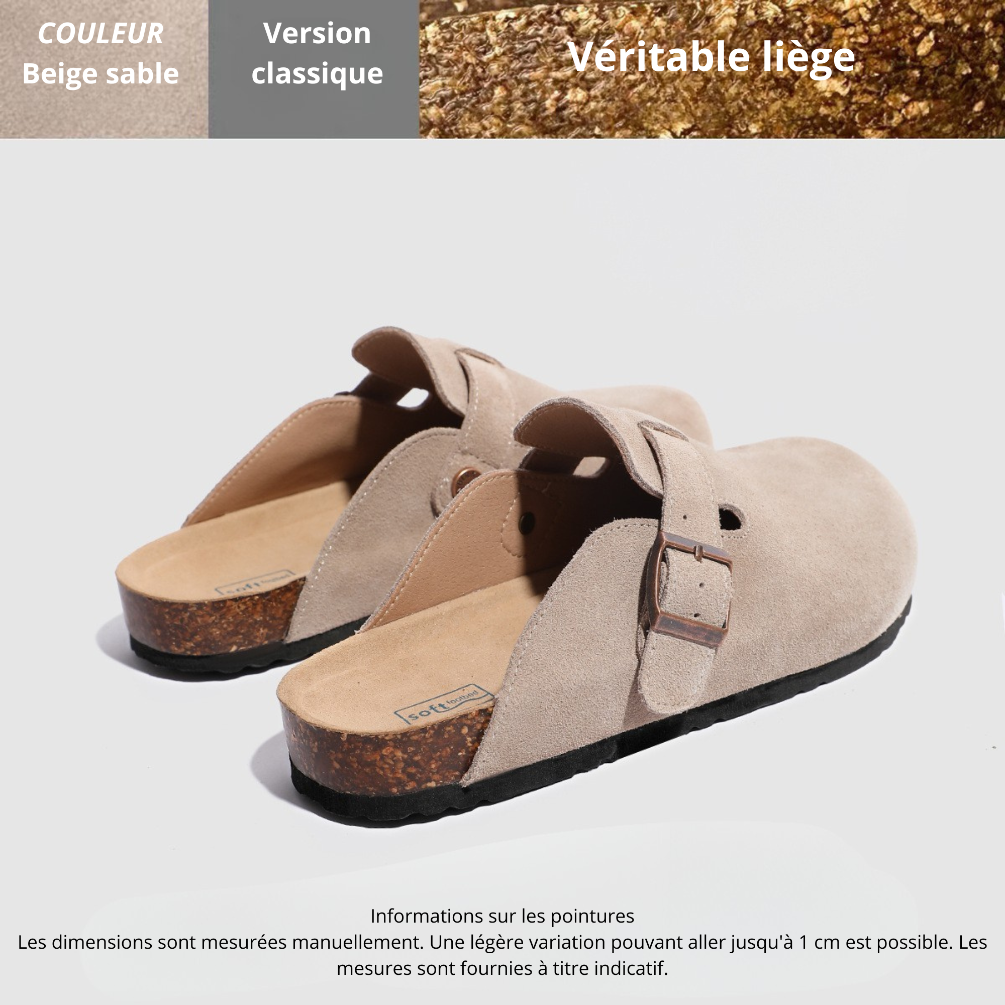 Camille | Sabots Signature en Suède Véritable