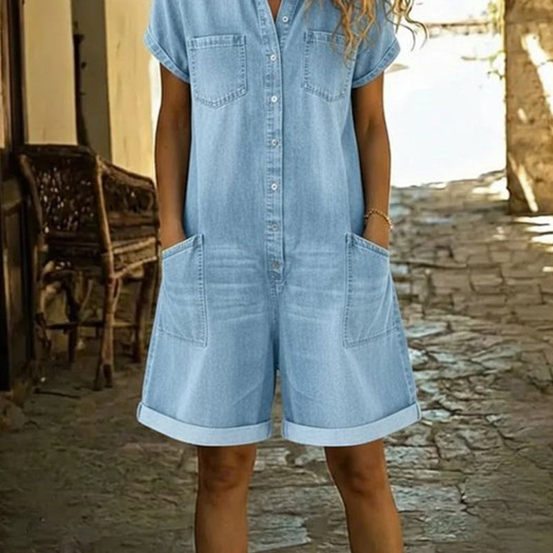 L'Atelier de Lyon | Combishort Capri en Denim