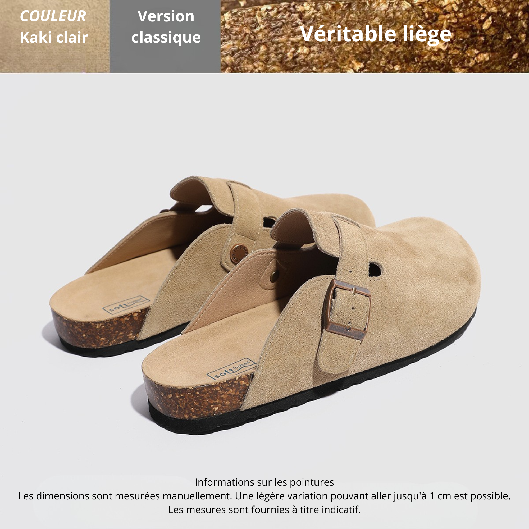 Camille | Sabots Signature en Suède Véritable
